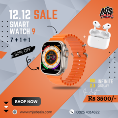 Ultra 7 Smartwatch (7+1+1 Pack) – Premium Bundle with TWS Airpods Pro at an Unbeatable Price!