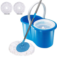 Magic Spin Mop Set | 360-Degree Rotating Microfiber Mop with Handle & Replacement Heads | Home Cleaning Tools MJS Deals