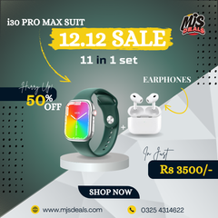 i30 Pro Max Suit Smartwatch 11-in-1 Set – Premium Smartwatch + Free Earphones at 50% OFF!