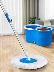 Magic Spin Mop Set | 360-Degree Rotating Microfiber Mop with Handle & Replacement Heads | Home Cleaning Tools MJS Deals