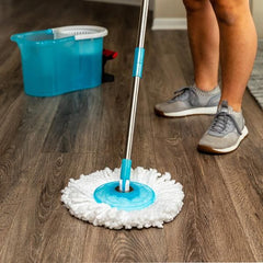 Magic Spin Mop Set | 360-Degree Rotating Microfiber Mop with Handle & Replacement Heads | Home Cleaning Tools MJS Deals