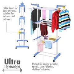 Home removable multilayer drying rack towel hanging rack floor folding telescopic drying rack MJS Deals