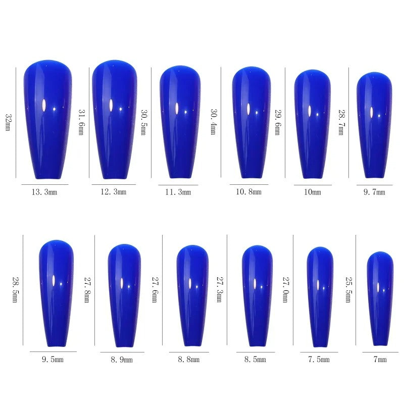 576PCS False Nails - Short Coffin/Almond French Acrylic Press-On Nail Tips for Women and Girls MJS Deals